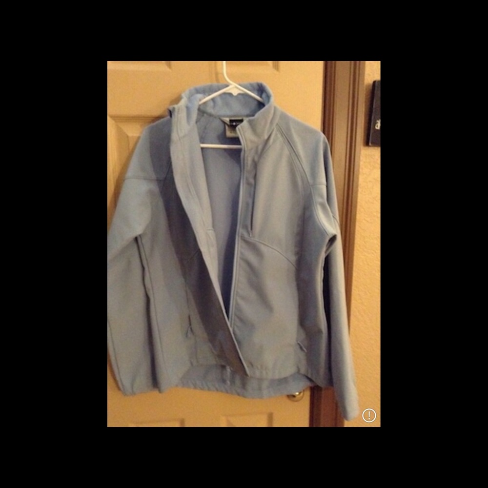 Black Diamond light blue jacket.  Fleece inside